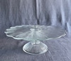 Textured Glass Cake Stand