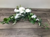 Silk. Corner hanging florals white With Greens