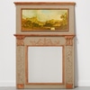 Louis XVI Style Trumeau Mirror with Scenic Landscape