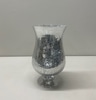 Silver Mercury Footed Hurricane Vase