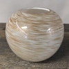 Gold Glitter Glass Round Vase A