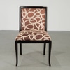 Black Lacquered and Upholstery Dining Side Chair