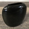 Vintage Ceramic Black Oval Bud Vase