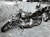 Cleared Unframed Poster: Motorcycle, B&W, horizontal