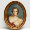 Female Portrait in Oval Frame