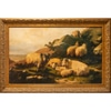 Pastoral Scene of Sheep & Rams Framed Reproduction