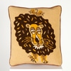Vintage Lion Needlepoint Pillow