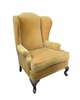 Arm Chair, Gold Velour Wingback