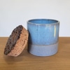 Pale Blue Corked Canister