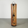 Large Antique Asian Black Lacquered Wood Trade Sign