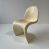 Pale Yellow Acrylic Cantilever Chair