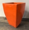 10” Orange Ceramic Vase