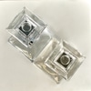 Pair of Tall Glass Candlestick Holders