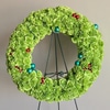 SILK Green Christmas Wreath with Lights