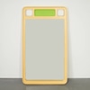 Space Age Plastic Wall Mirror with Green Insert