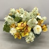 SILK Cream lilac and gold cymbidium