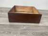 Large Square Chocolate Brown Wooden Box