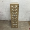 Vintage Metal File Cabinet with 10 Drawers