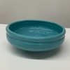 Bauer Vintage style Turquoise Ceramic Footed Bowl