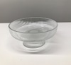 Clear Ridged Glass Footed Bowl