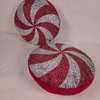 Peppermint glitter pillow