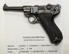 Replica Luger P08 Prop Gun, metal, moving parts, non-firing