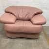 Vintage Pink Leather Armchair
