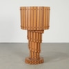Paul Frankl Style Art Deco Rattan Oversized Table Lamp