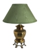 Table Lamp Base; Vintage, gold, faceted pera shape,