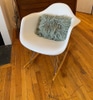 PROPDEC-Pale Silvery Blue Mongolian Lamb Fur Pillow