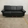 Vintage Black Leather Sofa