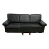 Vintage Black Leather Sofa