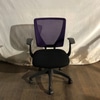 Black/Purple Adjustable Rolling Office Chair with Arms