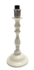 Table Lamp Base; wood white turned stick.
