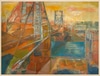 DIACAT-Orange Steel Bridge 37x49"