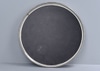 Contemporary Round Silver Serving Tray w/ Black Interior Liner