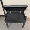 Black Padded Piano Bench