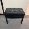 Black Padded Piano Bench