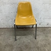 Retro Yellow Plastic Shell Chair