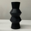 Black ceramic totem vase