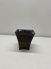 Medium Graduated Square Metal Footed Vases