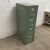 Vintage Green Metal Filing Cabinet