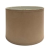 Lampshade, Brown; Suede, drum shape