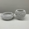 White Ceramic Sphere Texture Bowl