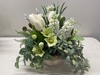 SILK Floral Arrangement of White Bulb Flowers