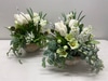 SILK Floral Arrangement of White Bulb Flowers