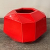 Red Geodesic Vase