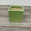 Green Square Ceramic Vase