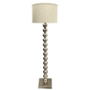 Floor Lamp Base; brushed steel, stacked silver balls,