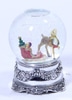 Santa Sleigh With Deer Snow Globe